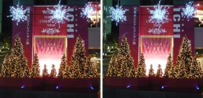 秋葉原UDX クリスマスイルミネーション 平行法3D立体写真