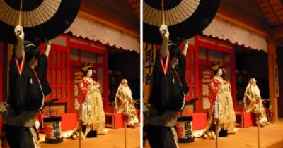 江戸歌舞伎「助六の舞台」(江戸東京博物館) 交差法3D立体ステレオ写真
