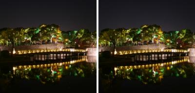 光都東京LIGHTOPIA 和田倉橋ライトアップ 平行法3D立体写真