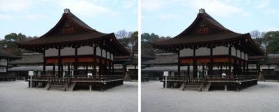 賀茂御祖神社(下鴨神社) 舞殿 交差法3D立体写真
