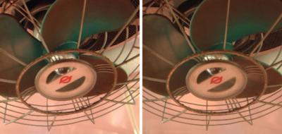 帝都高速度交通営団マークの扇風機 平行法3Dステレオ立体写真