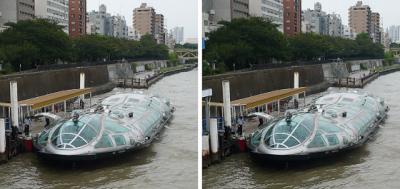 東京の水上バス 平行法3Dステレオ立体写真
