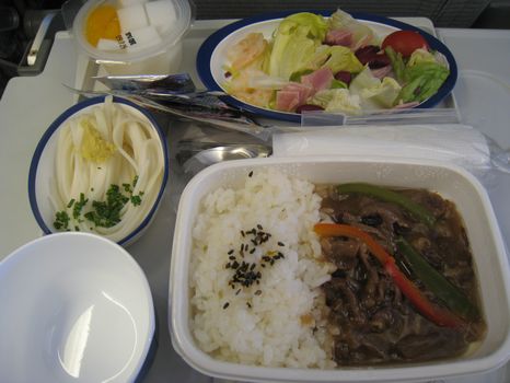 JAL中国路線JL785,786便機内食1