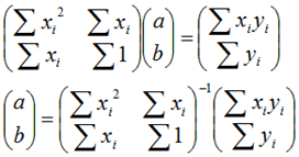 通常の最小二乗法の式
