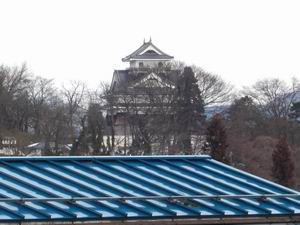 上山　石崎神社から観る上山城