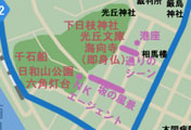 酒田市の観光地図